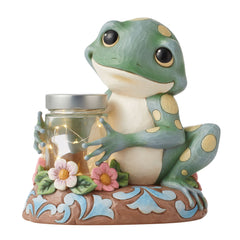 Frog with LED Fireflies Jar
