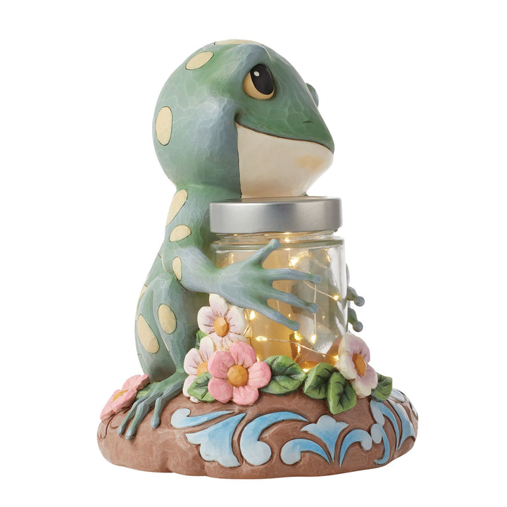 Frog with LED Fireflies Jar