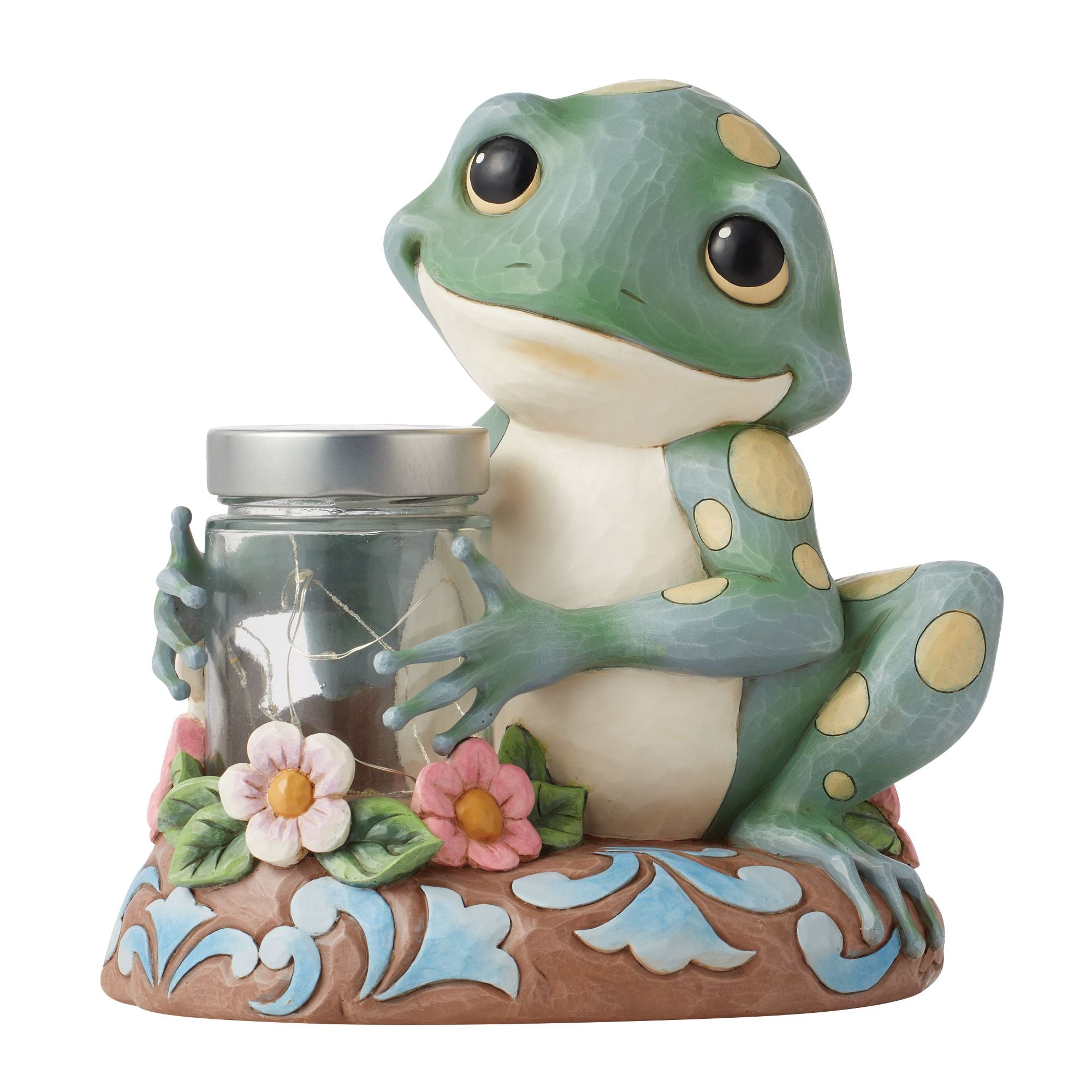 Frog with LED Fireflies Jar