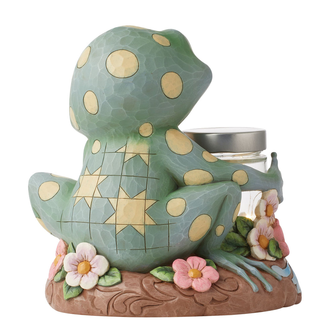 Frog with LED Fireflies Jar