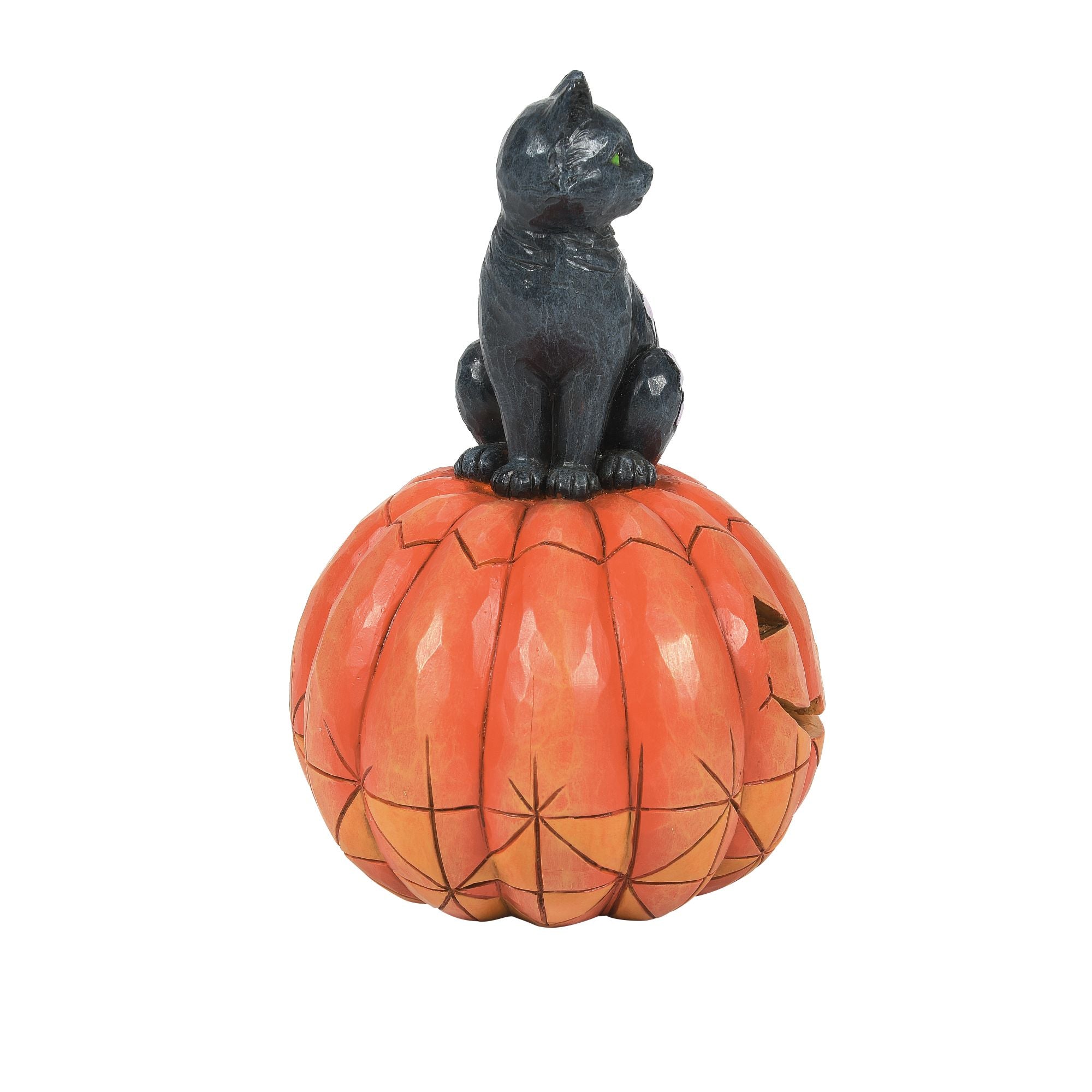 Black Cat on Pumpkin LED Fig – Jim Shore