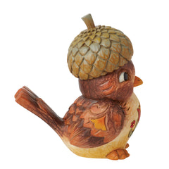 Bird with Acorn Hat Figurine