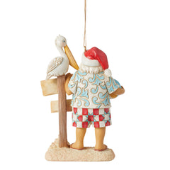 Santa with Sign Ornament