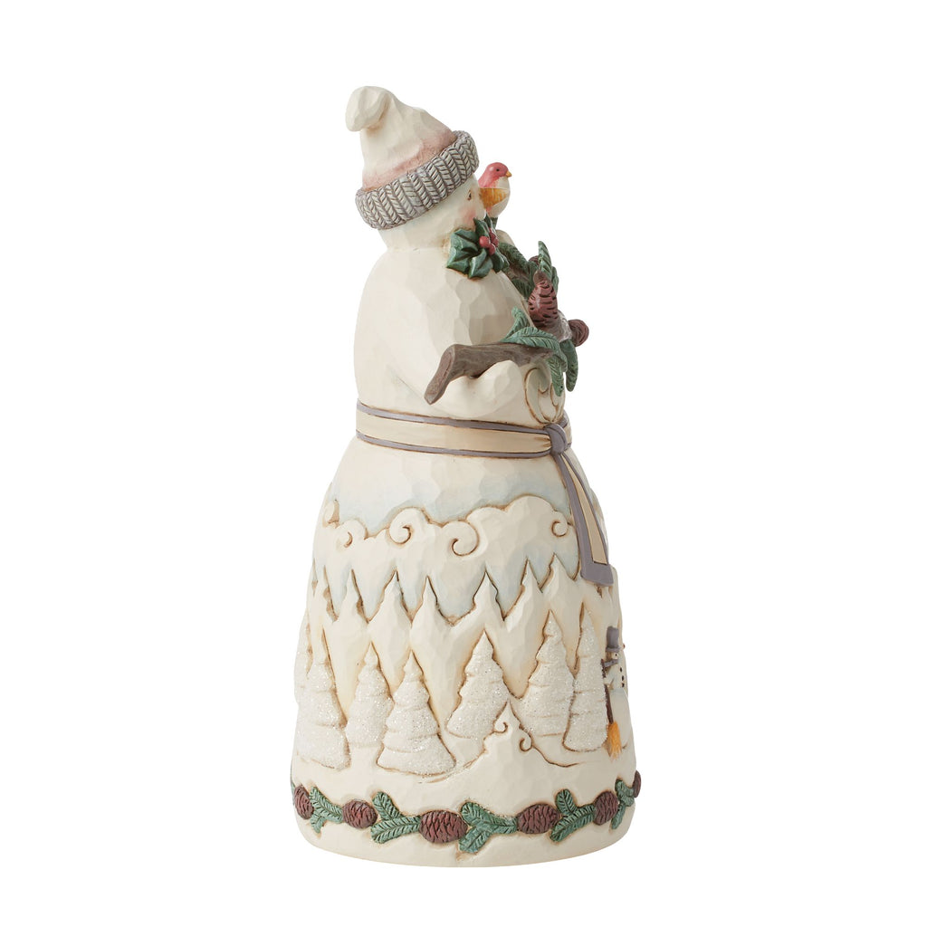 Snowman with Pine Garland Fig