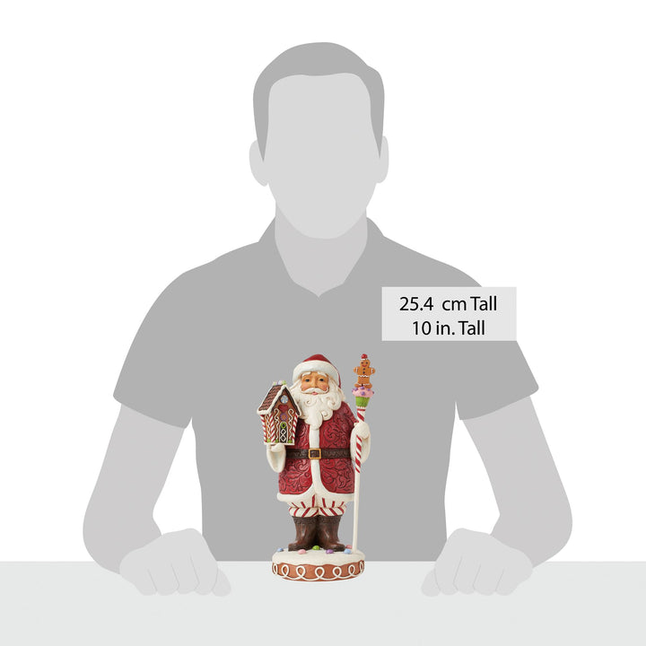 Gingerbread Santa LED Fig