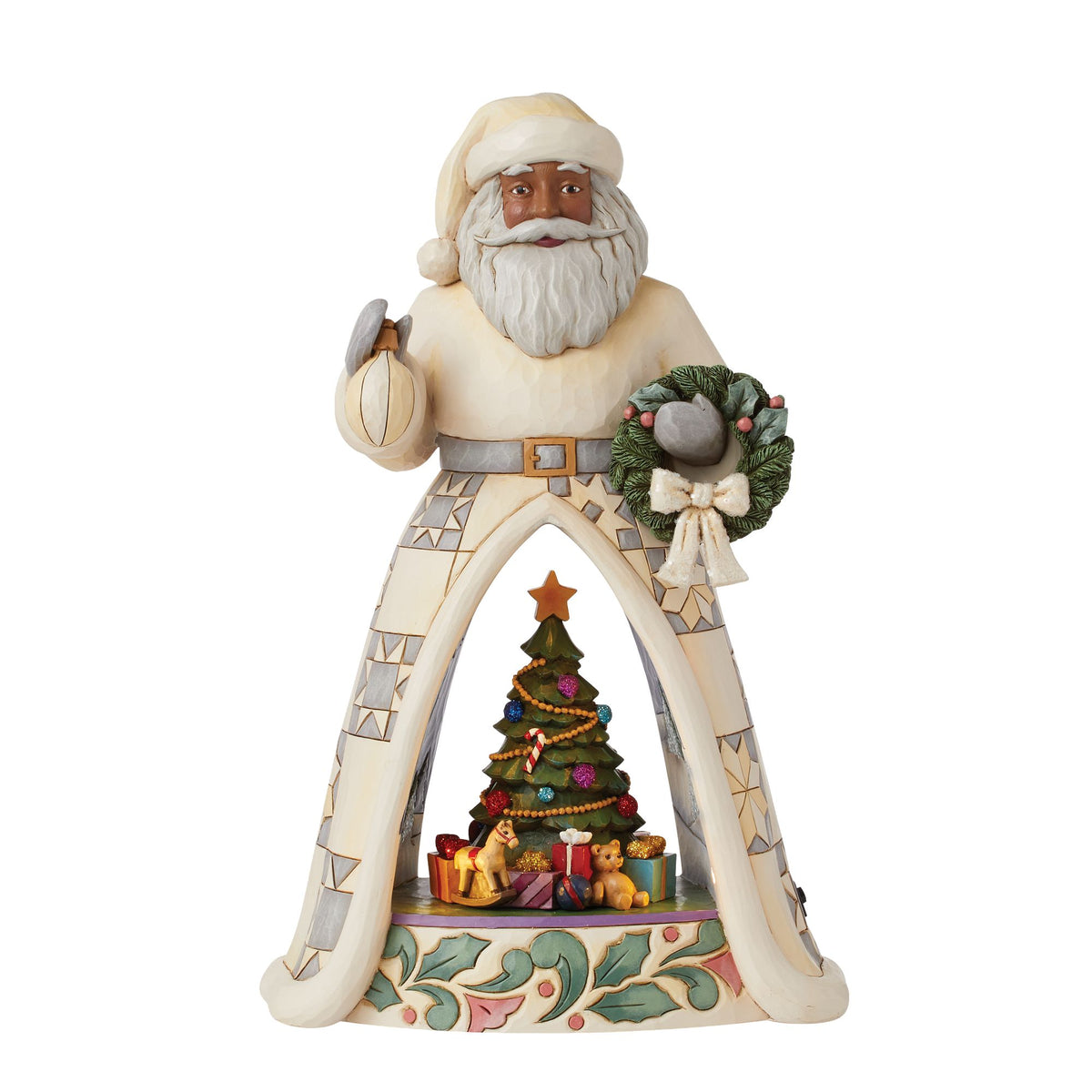 LED Black Santa Open Scene – Jim Shore