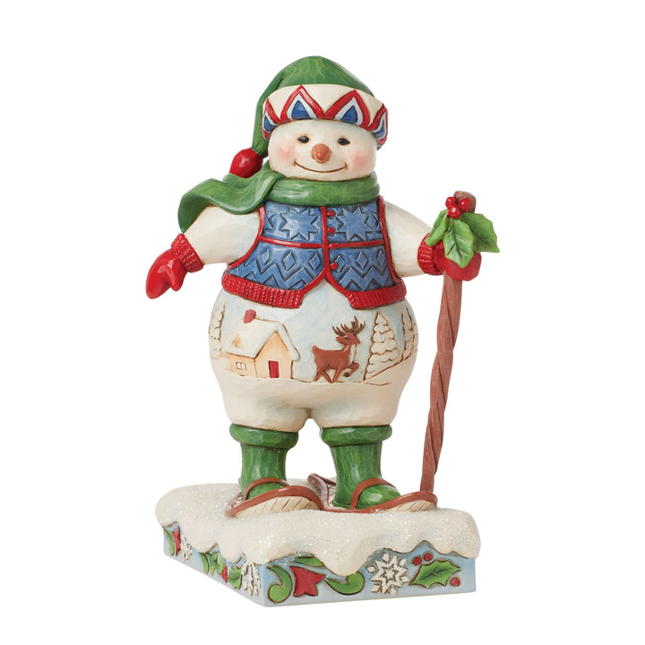 Snowman wearing Snowshoes Fig