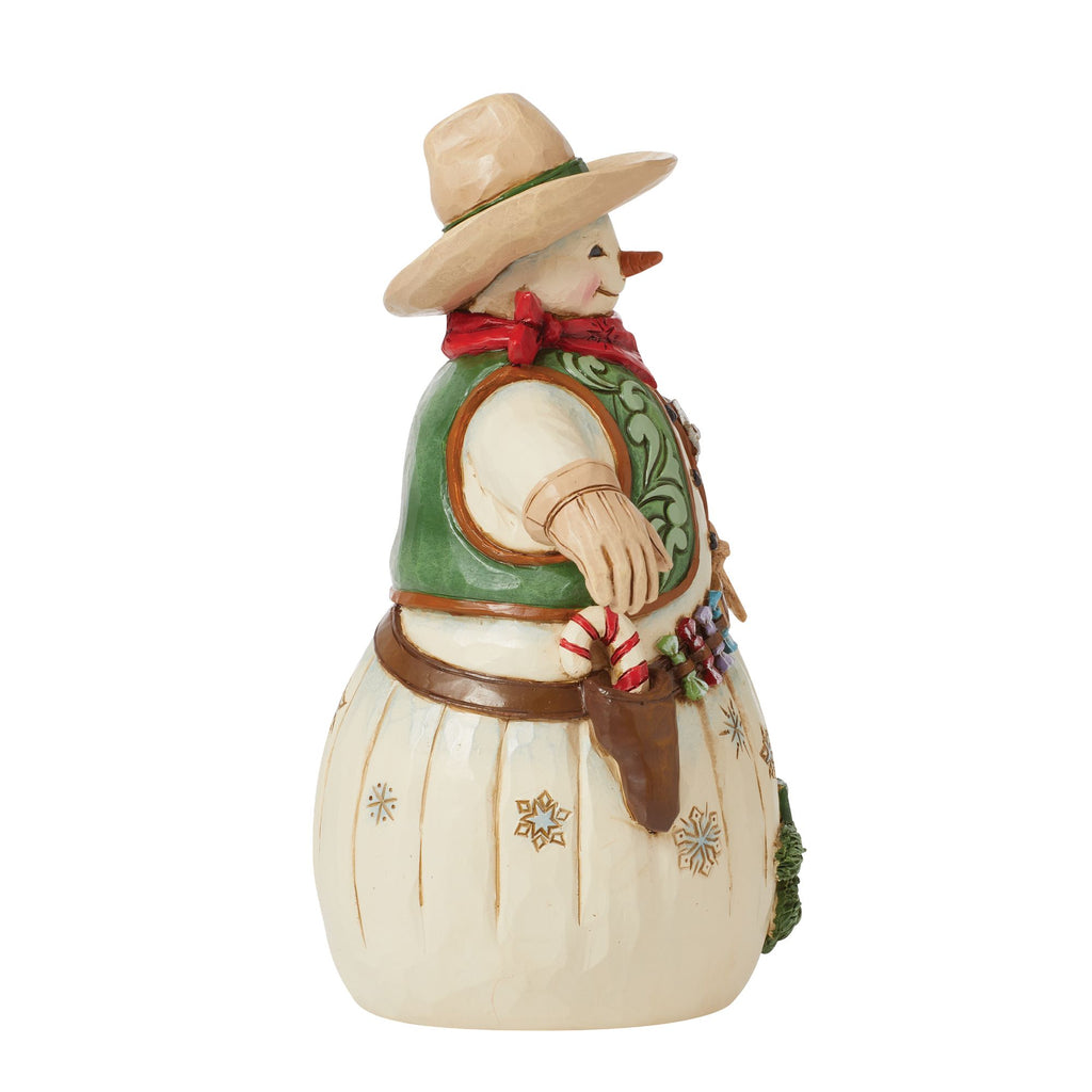 Cowboy Snowman Figurine