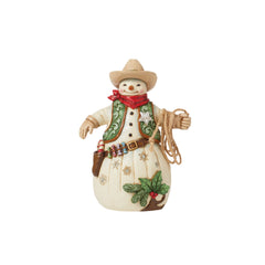 Cowboy Snowman Figurine