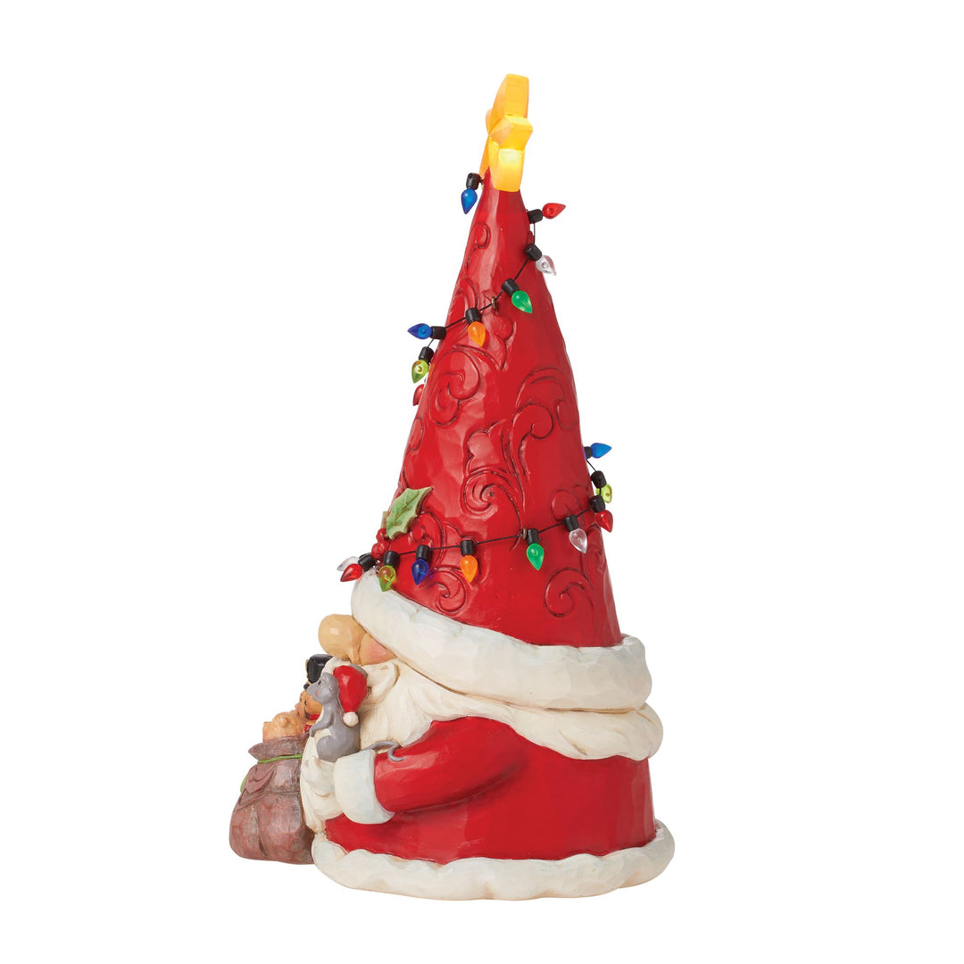 Gnome Santa Wrap in Lights Fig