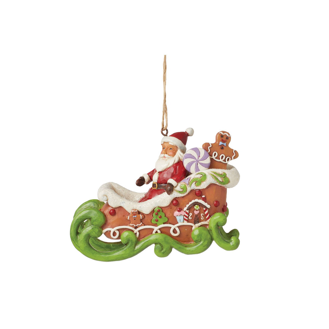 Gingerbread Chrstms Sleigh Orn