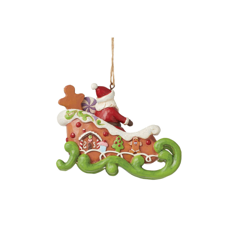 Gingerbread Chrstms Sleigh Orn