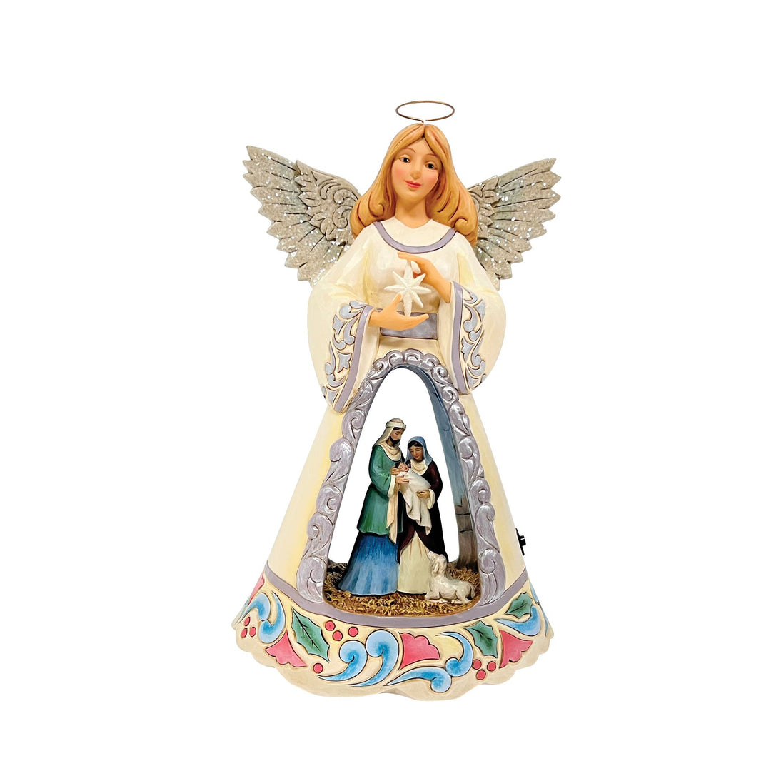 Nativity Angel LED Open Scene