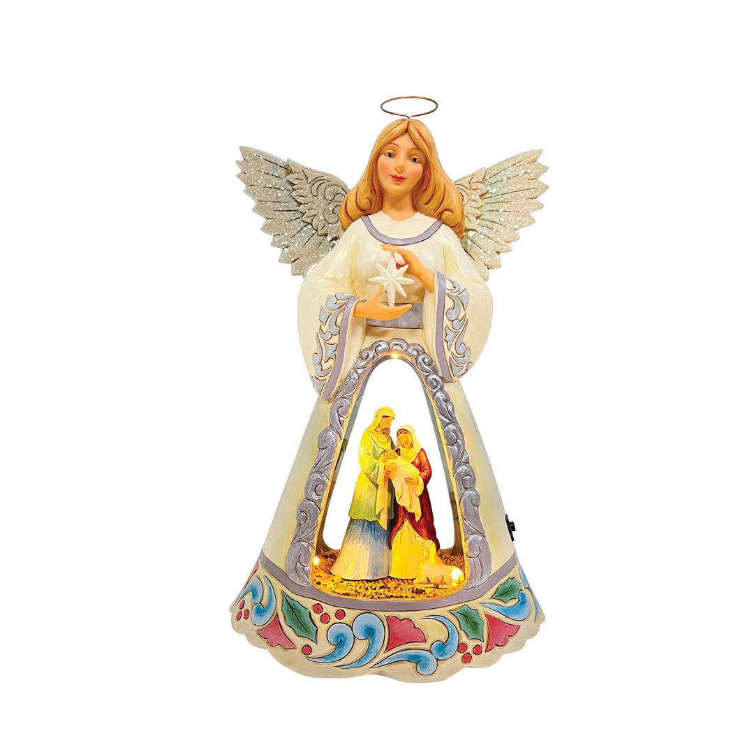 Nativity Angel LED Open Scene