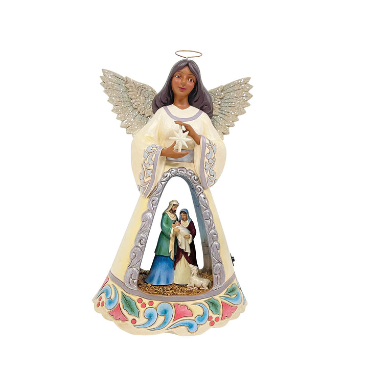 LED Nativity Angel with Open S