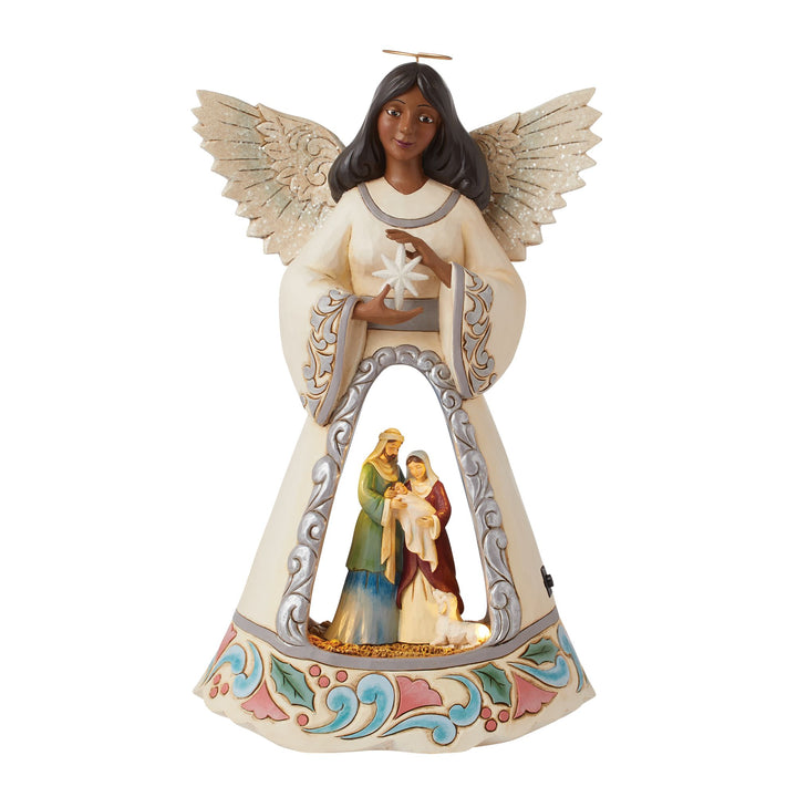 LED Nativity Angel with Open S