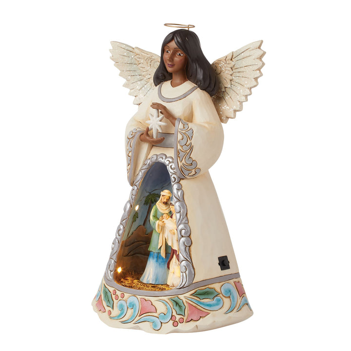 LED Nativity Angel with Open S