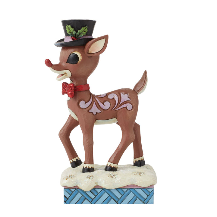 Rudolph in Top Hat & Bowtie