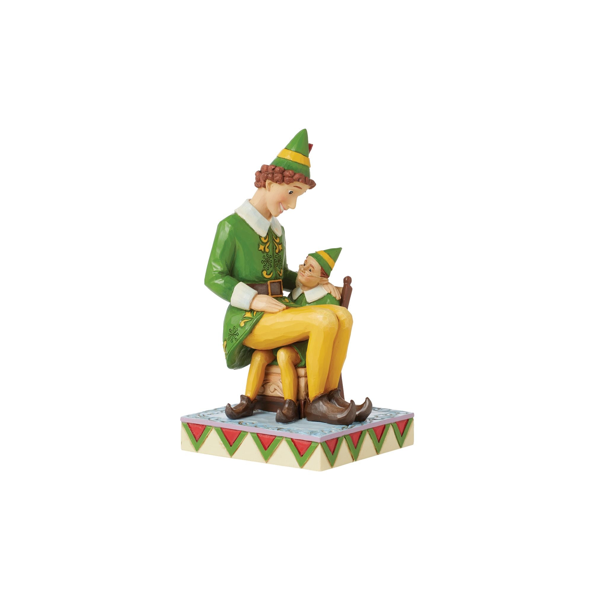 Buddy Elf Sitting on Papa Elf