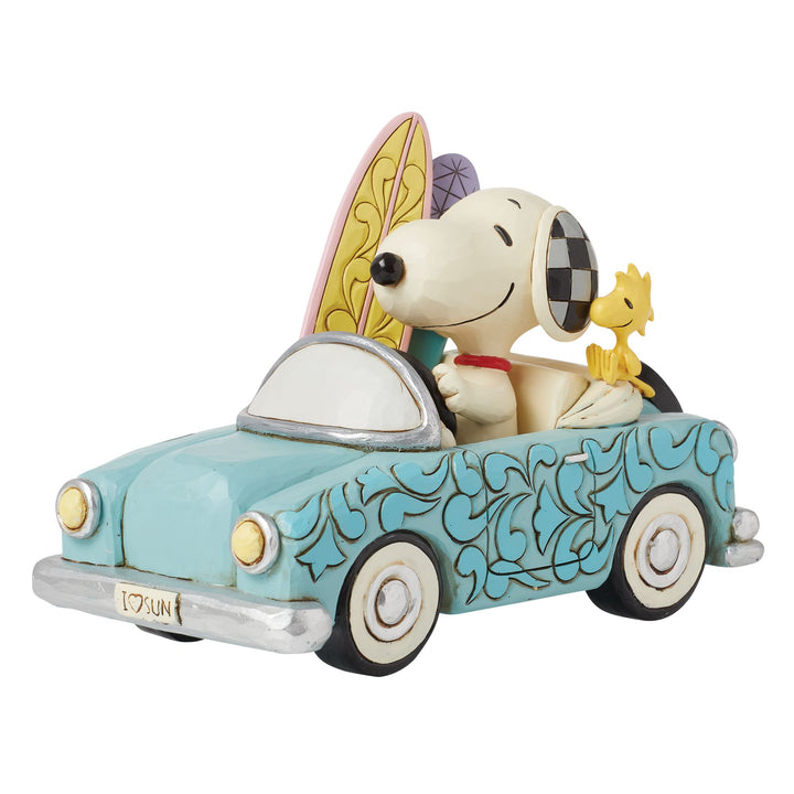 Snoopy & Woodstock in Car Surf