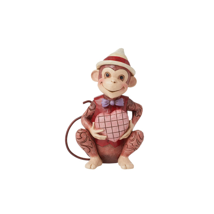 Monkey with Heart Figurine