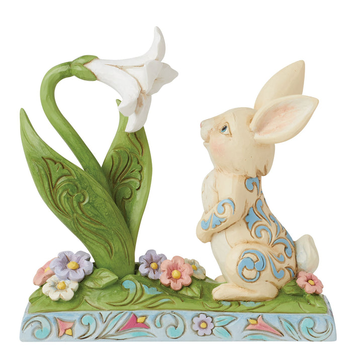 Signed - Bunny and Easter Lily Figurine