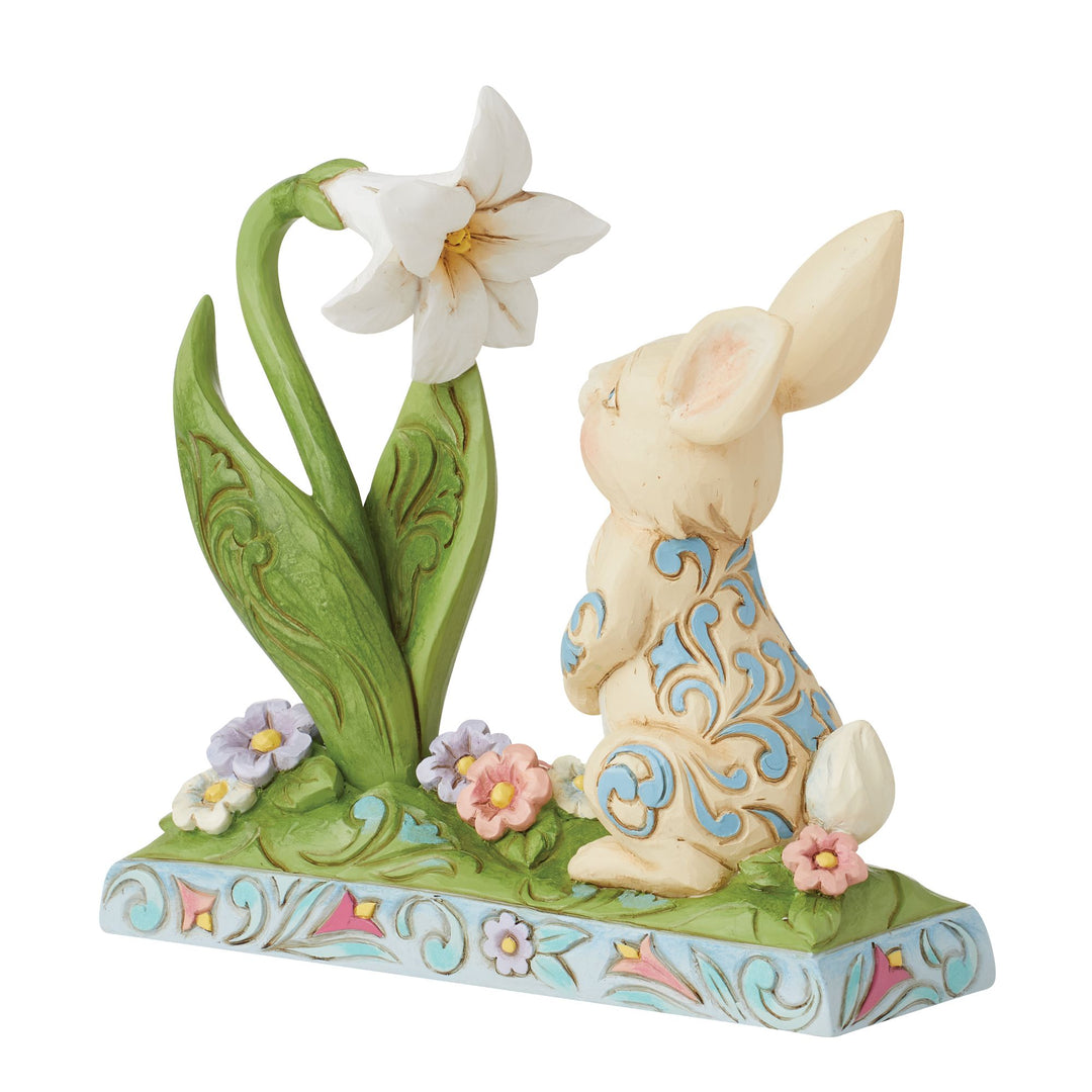 Bunny and Easter Lily Figurine