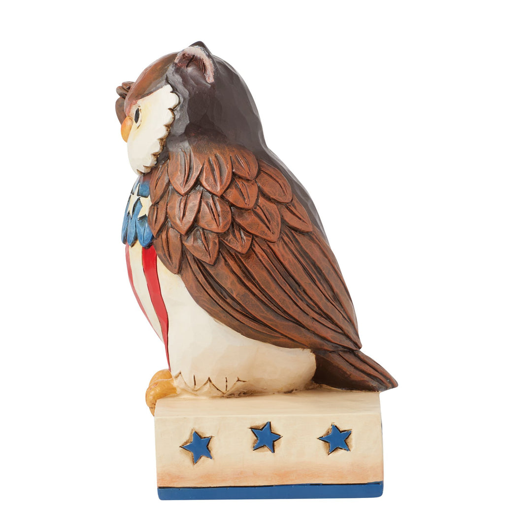 Patriotic Owl Saluting Fig