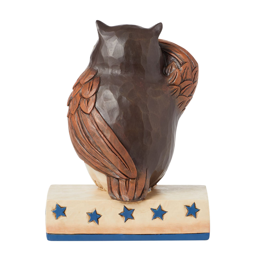 Patriotic Owl Saluting Fig