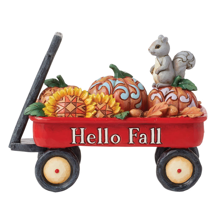 Harvest Wagon with Pumpkins