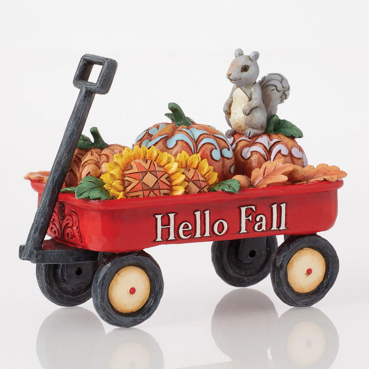 Harvest Wagon with Pumpkins