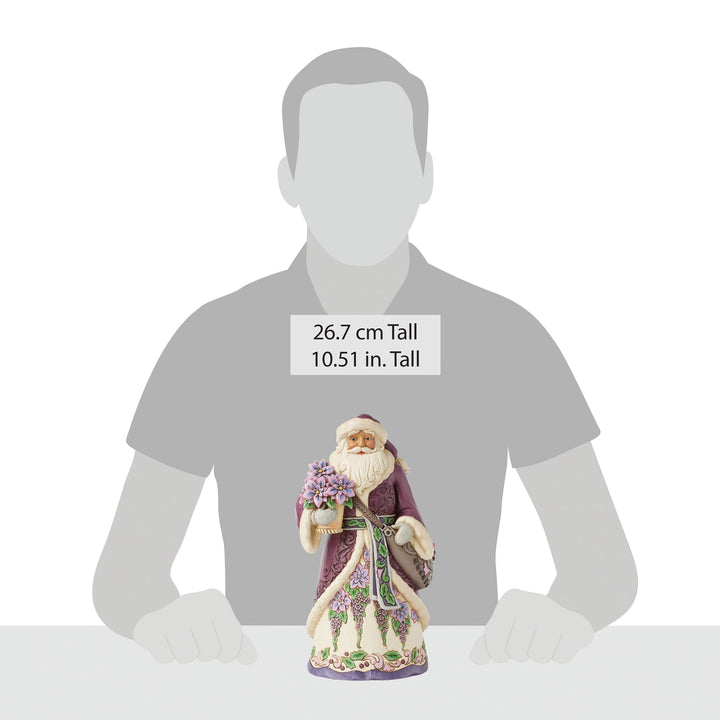Purple Santa Figurine