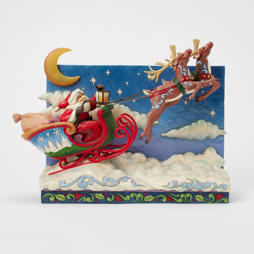 Santa Sleigh with Reindeer LED