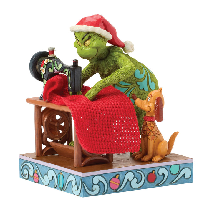 Grinch Sewing Santa Suit Fig