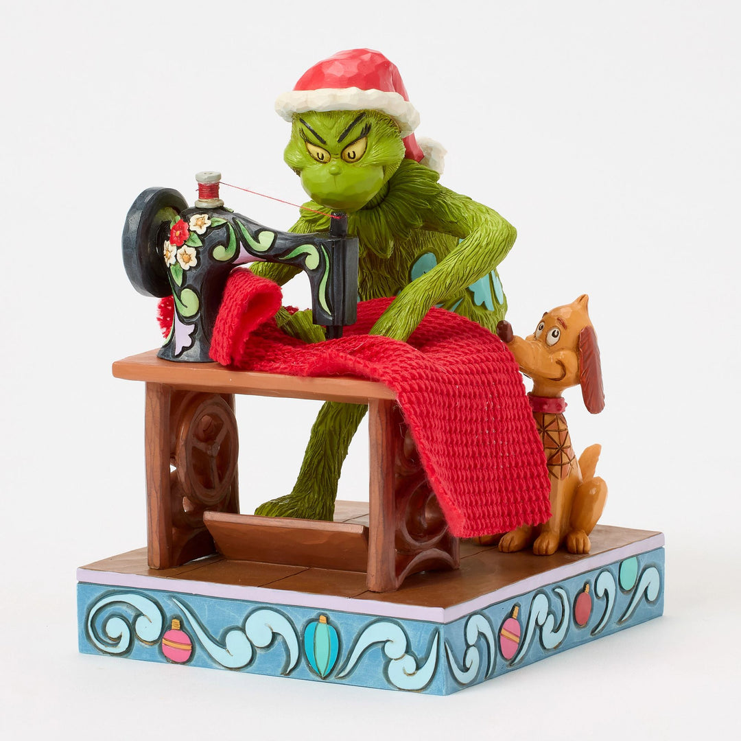 Grinch Sewing Santa Suit Fig