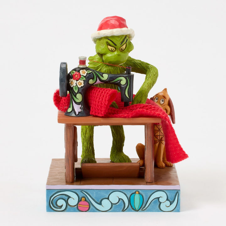 Grinch Sewing Santa Suit Fig