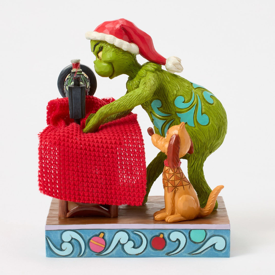 Grinch Sewing Santa Suit Fig