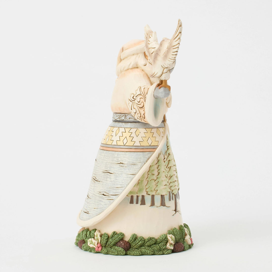 Wdlnd Santa with Owl Figurine