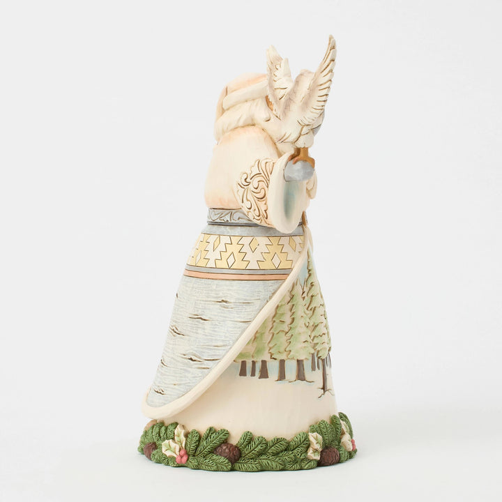 Wdlnd Santa with Owl Figurine