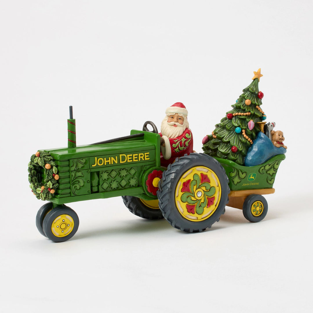 Santa on Tractor with Toys