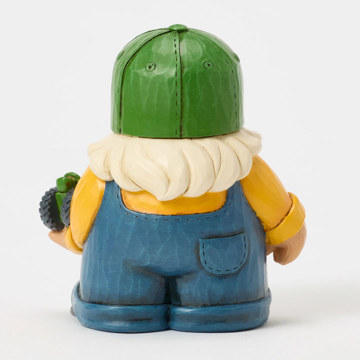 Gnome Holding Deere Tractor