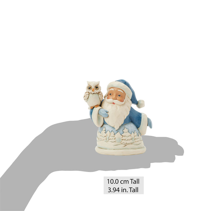 Blue Santa with Owl Mini