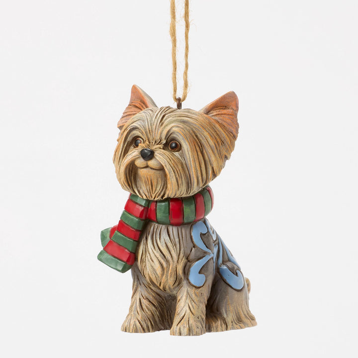 Christmas Dog Yorkie Ornament