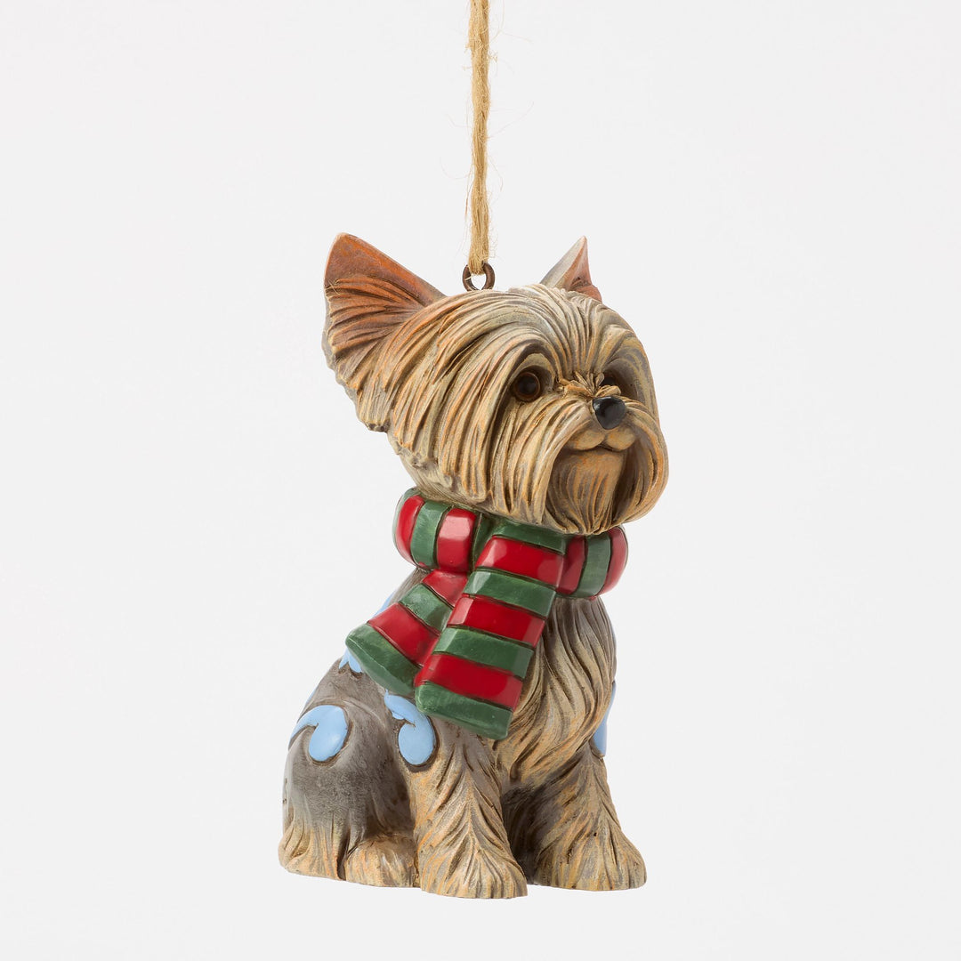 Christmas Dog Yorkie Ornament