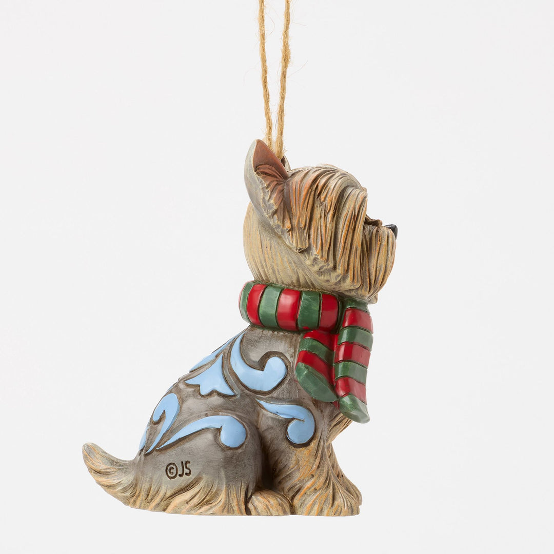 Christmas Dog Yorkie Ornament