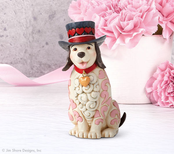 dog with hat figurine