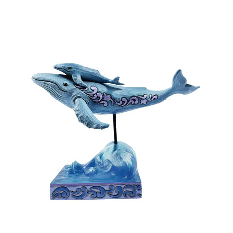 Whale with baby figurine