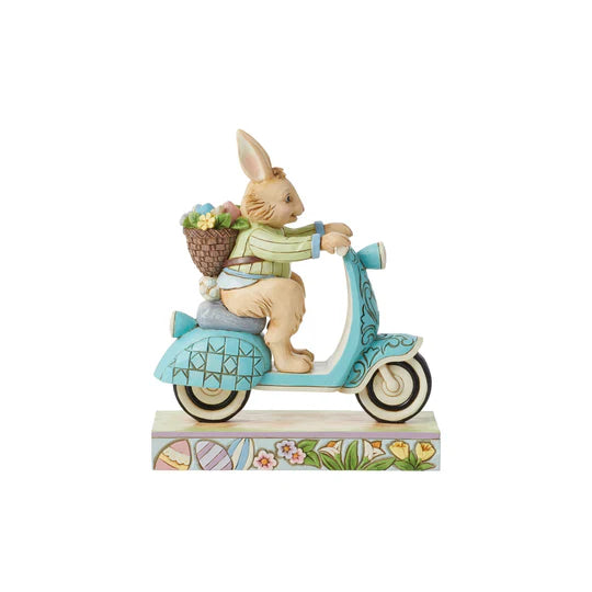 Easter bunny on scooter