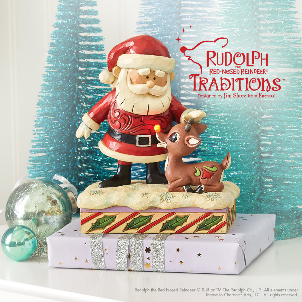 Santa and Rudolph figurine