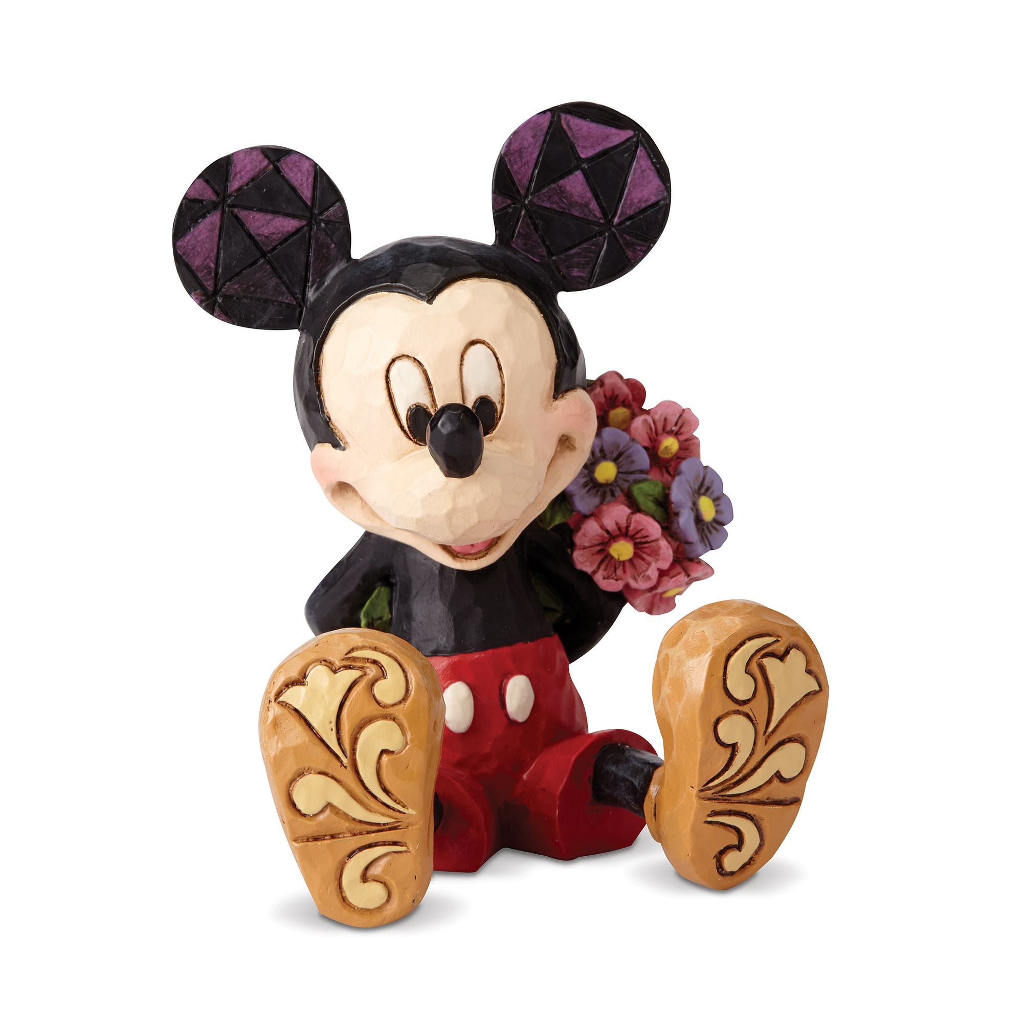 NIB Jim Shore Enesco Disney Mini Mickey Mouse Flower Bouquet Figurine